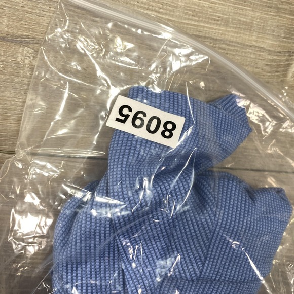 BOSS Shirt Mens Large‎ Blue Waffle Knit Textured Crewneck Short Sleeve Tee - Picture 8 of 8